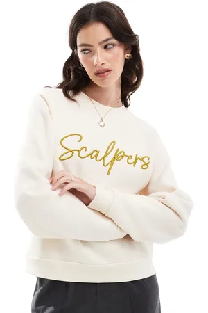 SCALPERS Emb Sweater In Ecru