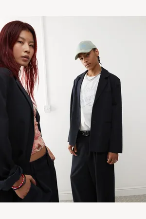 COLLUSION Unisex oversized blazer in navy - part of a set