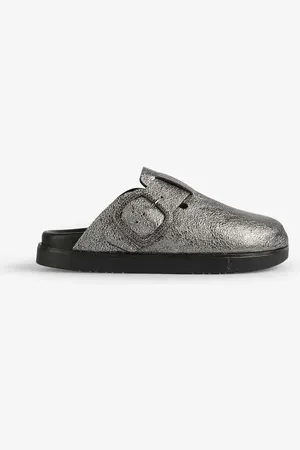 SCALPERS Metal zueco sandal in metallic