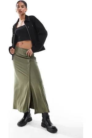 SCALPERS Folded Skirt In Khaki