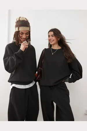 Reclaimed Unisex oversized boxy sweatshirt in black