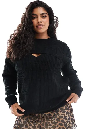 Yours Cable knitted sweater in