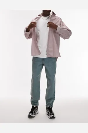 Topman Taper jeans in light wash green tint