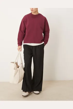 ASOS Loose leg pleat front suit pants in