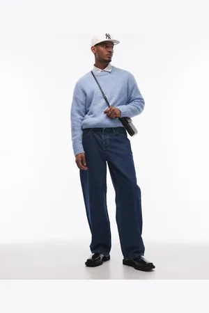 Topman Baggy jeans in mid wash