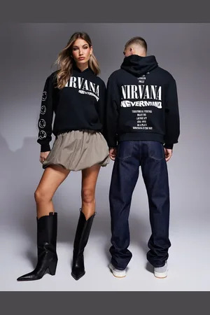 ASOS Unisex oversized license hoodie with Nirvana Nevermind prints in