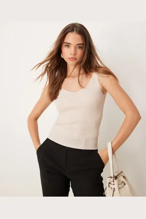 JDY Glitter knit tank top in