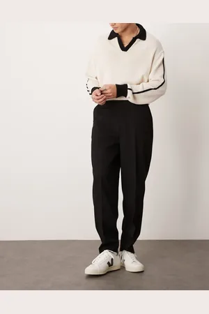 ASOS Oversized tapered textured dress pants in
