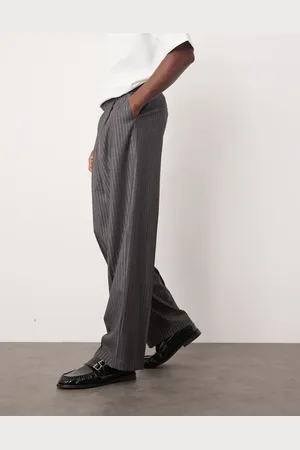 ASOS Smart wide leg metallic pinstripe pants in