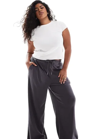 Yours Ribbed wide leg sweatpants in
