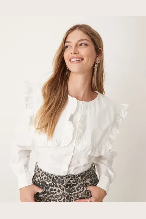 Ghospell Oversized collar blouse in