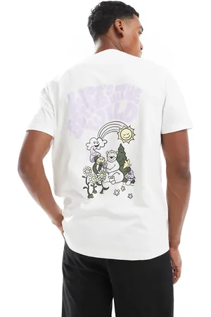 Farah Darwin T-shirt in with chest and back print