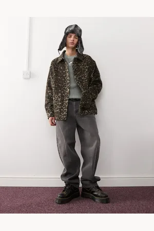 Reclaimed Oversized shacket in leopard print