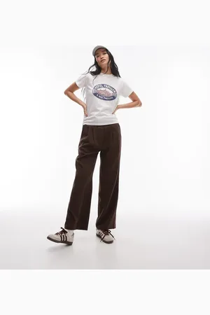 Topshop Smart tailored sweatpants in brown