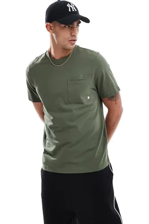 Farah Stacy pocket T-shirt in khaki