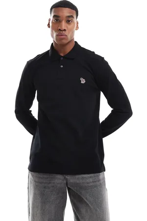 Paul Smith Regular fit logo long sleeve polo in