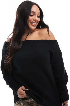 Yours Off shoulder bardot sweater in