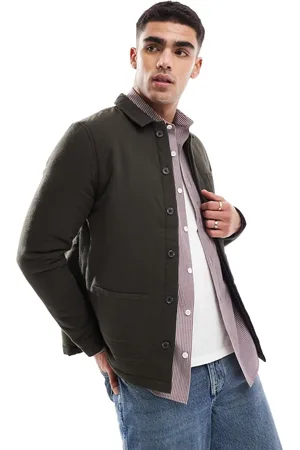 French Connection French Connection utility shacket with pockets in khaki