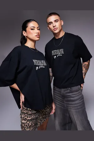 ASOS Unisex boxy oversized t-shirt with Nirvana In Utero prints in
