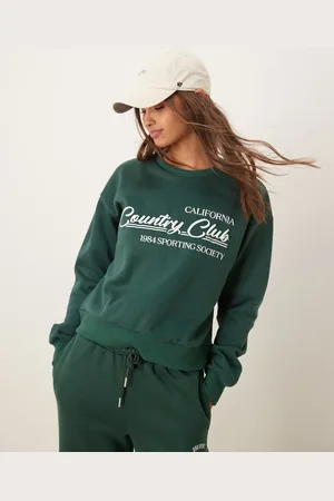 Urban Threads Lounge sporty sweatshirt in forest