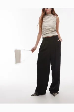 MANGO Pintuck longline pants in