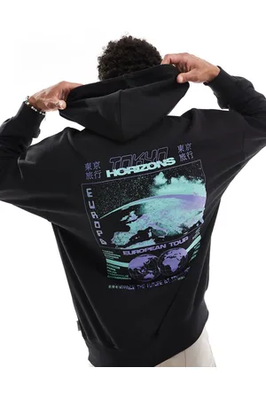 Only & Sons Oversized hoodie with horizons back print in