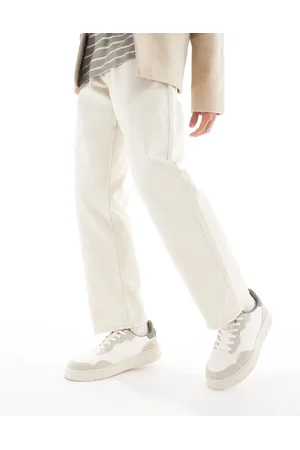 Pull&Bear Color block sneakers in white and ecru