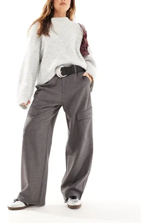 Pull&Bear Pinstripe cargo pants in