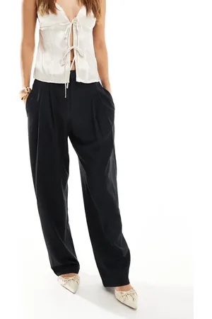 Pull&Bear Barrel leg tailored pants in pinstripe