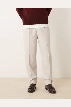 ASOS Smart oversized tapered pants in stone micro texture