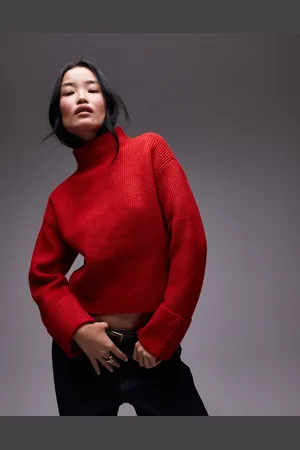 MANGO High neck chunky sweater in