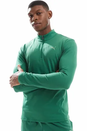 PUMA Training slim fit quarter zip in vine