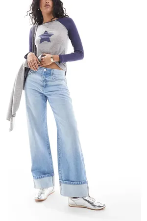 Cotton On Cotton On straight cuff jean with ribbon detail in air