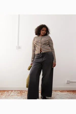 COLLUSION Plus wide leg jeans in dark wash