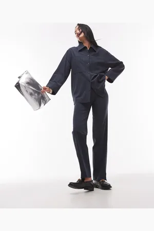 MANGO Pleat front slim leg pinstripe pants in - part of a set