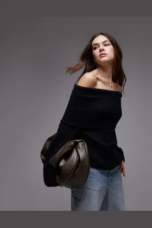 Topshop Knit off-the-shoulder top in