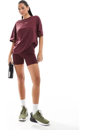 PUMA Training 5-inch shorts in burgundy
