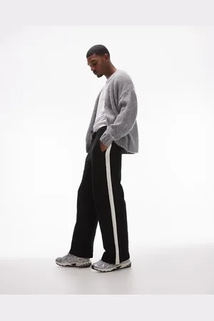 Topman Baggy leg sweatpants with contrast side stripe in