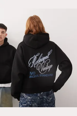 Reclaimed Unisex oversized hoodie with back graphic in
