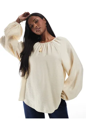 ASOS Smock blouse top in beige