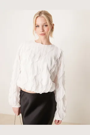 Y.A.S Ruffle textured detail top in