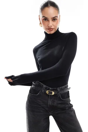 French Connection Super soft roll neck light knit sweater in