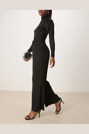 Y.A.S Plisse wide leg pants in