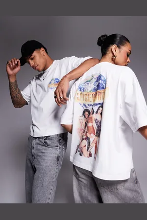 ASOS Unisex boxy oversized licensed t-shirt with The Spice Girls Spice World prints in