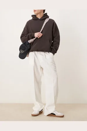 ASOS Smart wide leg pants with front pleat in