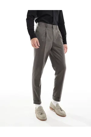 ASOS Smart tapered fit pants in microtexture
