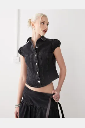 COLLUSION Denim fitted shirt in - part of a set
