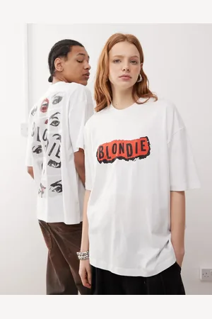 ASOS Unisex oversized licensed t-shirt with Blondie prints in