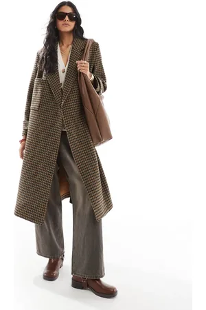 SCALPERS Long Coat In Plaid