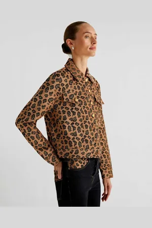 SCALPERS Trize leopard jacket in camel